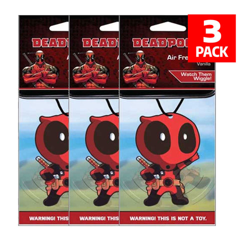 Marvel Deadpool Car Accessories - Deadpool Air Freshener Wiggler (3-Pack)