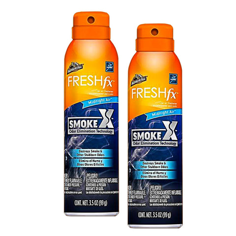 FRESH fx Armor All Smoke-X 3.5oz Spray Smoke Odor Eliminator, Midnight Air Scent (2)