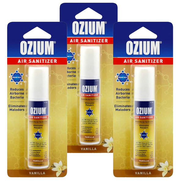 Ozium Air Sanitizer 0.8 oz Spray, Vanilla Scent 3-PACK