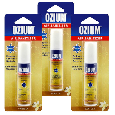Ozium Air Sanitizer 0.8 oz Spray, Vanilla Scent 3-PACK
