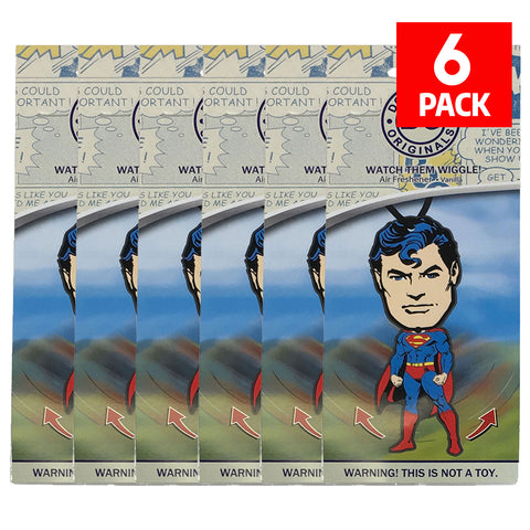 DC Comics Superman Car Accessories - Superman Air Freshener Wiggler (6-Pack)