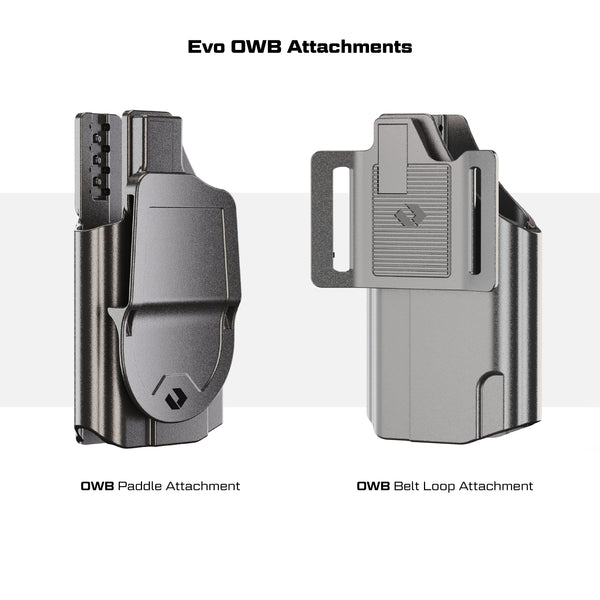 Orpaz EVO G17 Light Bearing Modular Holster Compatible with Ambidextrous Glock 17 Holster with Light, Dual-carry Holster Provides Multiple Options to Suit your Needs - IWB or OWB