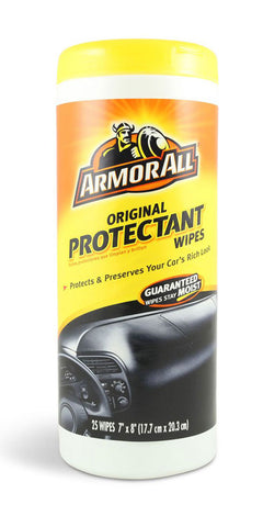 Armor All Vehicle Protectant Wipes Renews & Revitalizes Vinyl, Rubber & Plastic, Lint-free 25 Wipes
