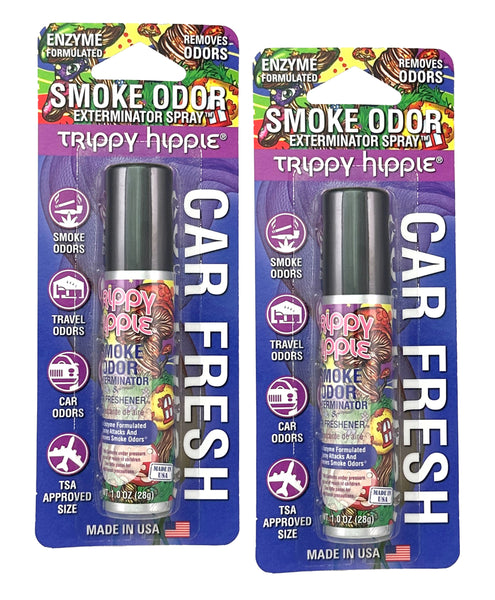 Smoke Odor Exterminator Air Fresh Spray - Your Ultimate Solution for Smoke and Household Odor Elimination - 1 oz Spray, Trippy Hippie, 2 Packs