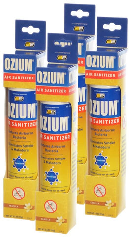 Ozium Spray 3.5oz Ozium Air Sanitizer, VANILLA (4-Pack)