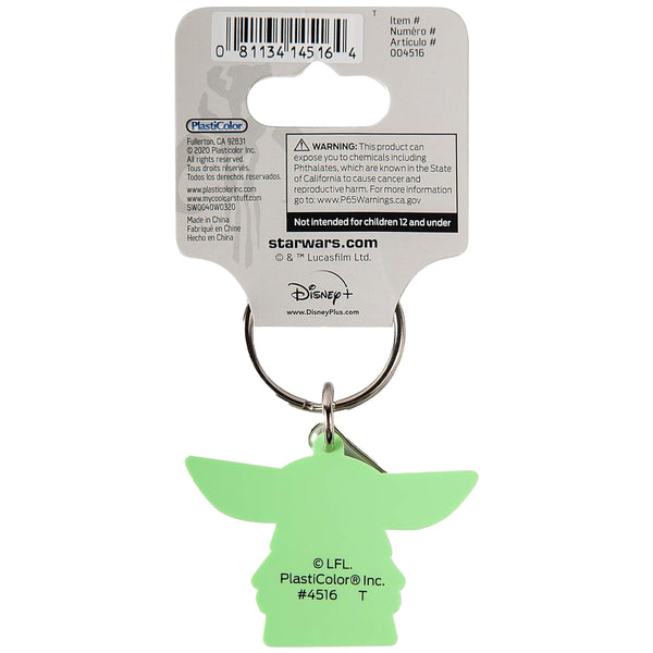 Plasticolor Star Wars Keychain - The Child Mandalorian Rubber Key Ring for Fans