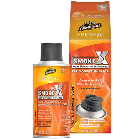 Armor All Smoke X Car Odor Eliminator Spray, Car Air Freshener Spray, Citrus Breeze Scent, 2 Oz