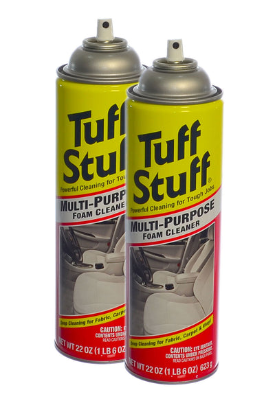Tuff Stuff Multi-Purpose Foam Car & Home Cleaner Aerosol Deep Cleaning Foam Action 22oz (Pack of 2)