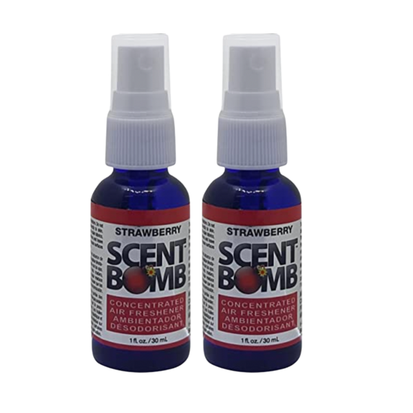 Scent Bomb Air Freshener Spray, 100 % Oil Based Concentrated Air Freshener, Air Freshener Spray for Car, Room, Bathroom and Odor Eliminator, Strawberry, 2 Pack