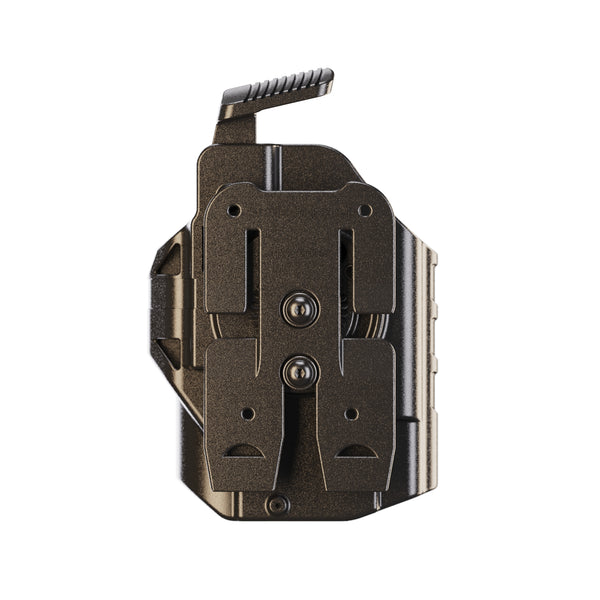 Orpaz Delta G31 Light Bearing Holster compatible with Glock 31 Holster with Light, Molle, Level II Modular Flashlight Adapter and Innovative Flashlight Protector Cap - Unisex