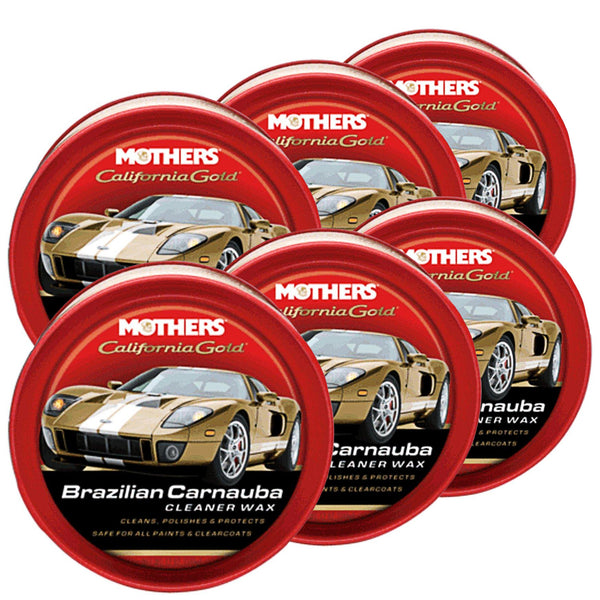 Mothers Carnauba Wax 12 oz. California Gold Brazilian Carnauba Cleaner Wax Paste (6 Pack)