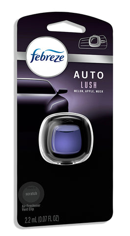 Febreze Car Vent Clip Air Freshener, Odor Eliminator for Up to 30 Days Freshness, 1 Clip, Lush