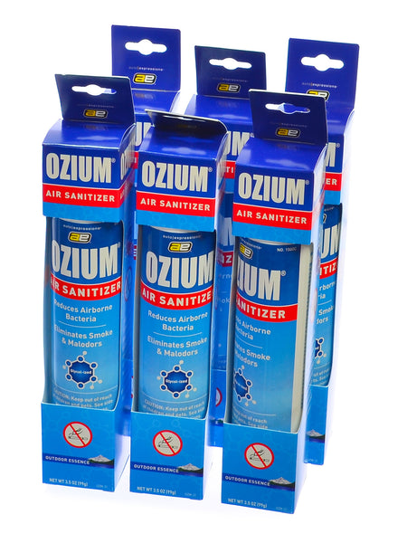 Ozium Cigarette Smoke Air Sanitizer Spray Eliminates Smoke Smell, Outdoor Essence 3.5oz (Pack of 6)