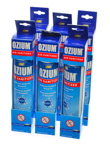 Ozium Cigarette Smoke Air Sanitizer Spray Eliminates Smoke Smell, Outdoor Essence 3.5oz (Pack of 6)