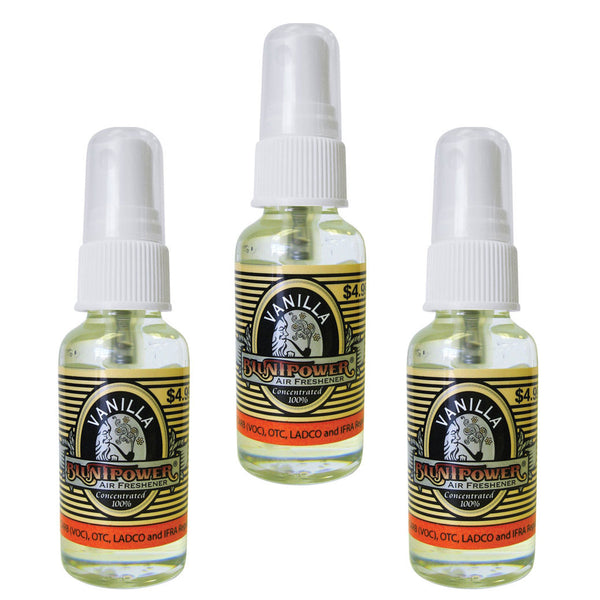 Blunt Power Oil Base Air Freshener Concentrated Spray bottle Car Office Vanilla 1oz Pack of 3