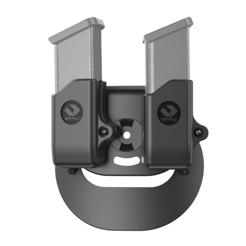 Orpaz Double Mag Pouch Compatible with S&W M&P Shield Magazine Holster, Paddle Attachment