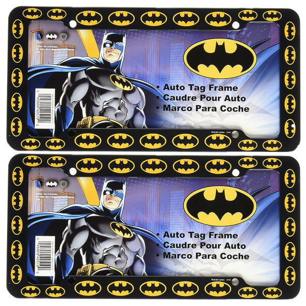 Chroma Batman License Plate Frames: Plastic Car License Plate Covers and frames, 2 Packs