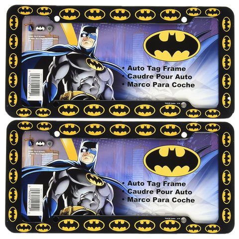 Chroma Batman License Plate Frames: Plastic Car License Plate Covers and frames, 2 Packs
