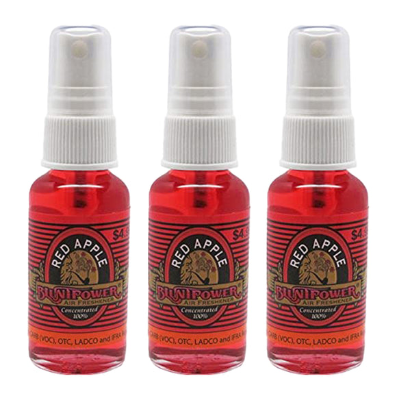 Blunt Power High Concentrated Air Freshener, Red Apple, 1.5oz, 3 packs