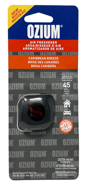 Ozium Membrane Car Vent Clip AC Air Fresheners Car Air Freshener and Car Odor Eliminator, Caribbean Breeze