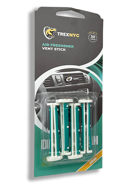 TrexNYC Car Air Fresheners Vent Sticks – Essential Car Odor Eliminator – Perfect Scented Car Accessories – For Long Lasting Fragrance up to 30 days, Deep Ocean