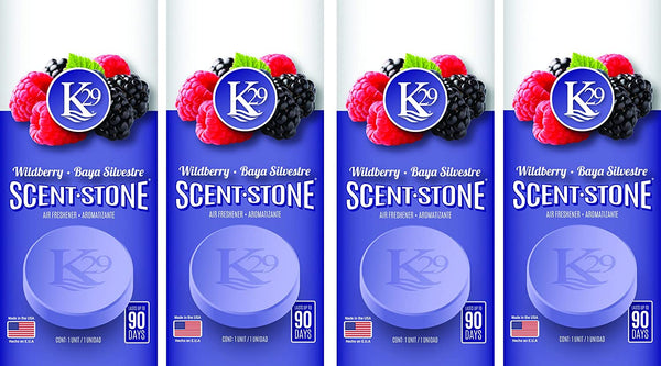 K29 WildBerry Stone Air Freshener, Environmentally Safe and Long-lasting Fragrance, 4 Packs