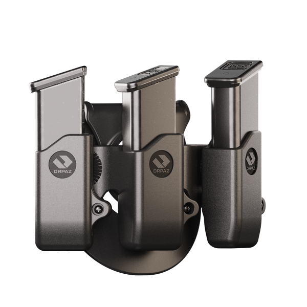 Orpaz G37 Pistol Mag Pouch Compatible with Glock 37 Magazine Holster for 0.40, 9mm Magazine Holder, Triple Mag, Paddle