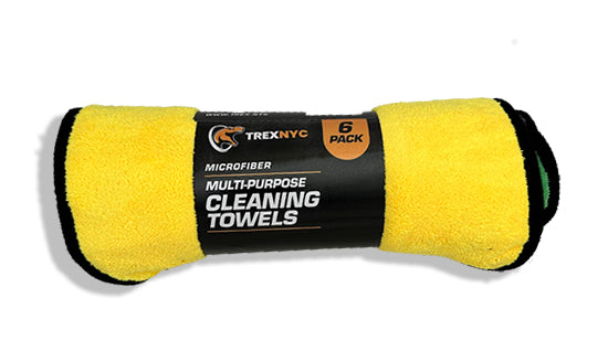TrexNYC Microfiber  Roll, Car & Kitchen Dish Cloths Absorbent Towels, 6 Packs
