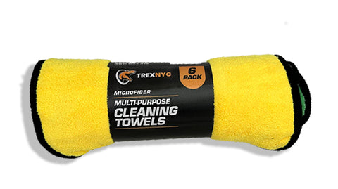 TrexNYC Microfiber  Roll, Car & Kitchen Dish Cloths Absorbent Towels, 6 Packs