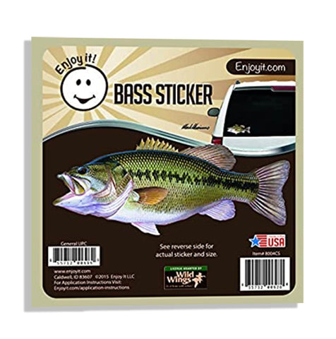 Wild Wings Largemouth Bass, Car Sticker, Enjoy It