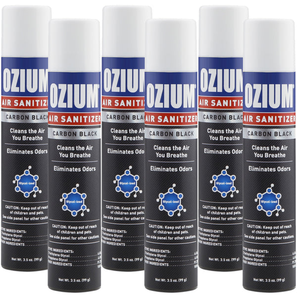 Ozium Air Sanitizer 3.5 oz. Ozium Spray, Carbon Black (6-PACK)
