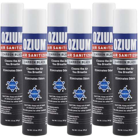 Ozium Air Sanitizer 3.5 oz. Ozium Spray, Carbon Black (6-PACK)