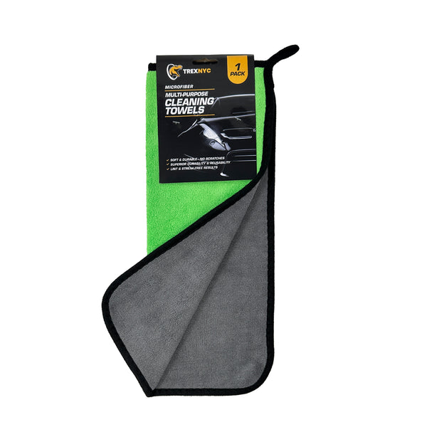 TrexNYC Microfiber Cleaning Towels, Soft & Durable Cleaning Towel - No Scratches, Superior Durability - Ideal for Cars and Housekeeping, 1 Count