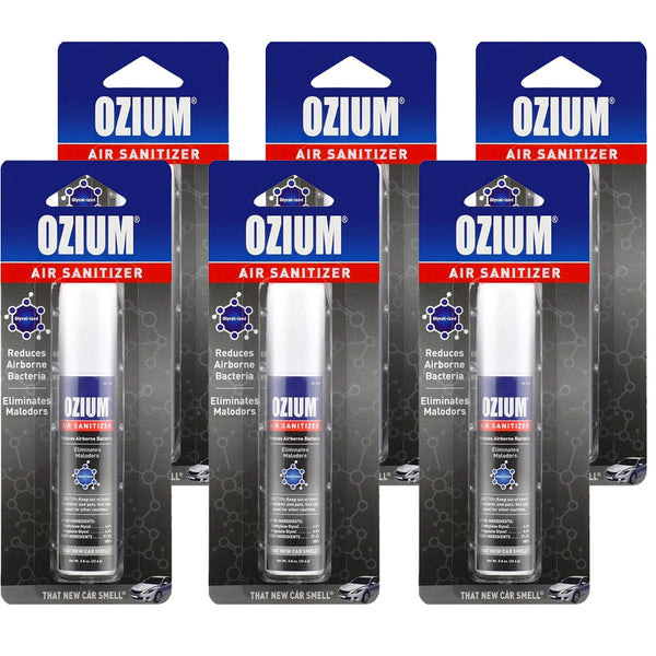 Ozium Air Sanitizer 0.8 oz Spray, That New Car Smell 6-PACK