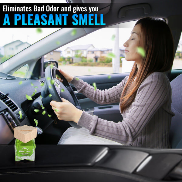 Tasotti Car Air Freshener, Luxury Perfume for Car and Home, Long-Lasting Air Freshener and Odor Eliminator, Secret Cube Collection, Lemon Squash