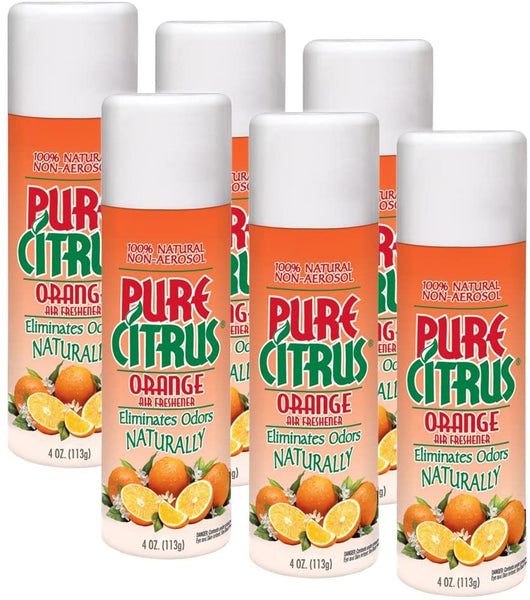 Pure Citrus Spray 4 Oz. Car Air Freshener, Orange (6-Pack)