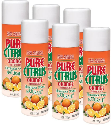 Pure Citrus Spray 4 Oz. Car Air Freshener, Orange (6-Pack)
