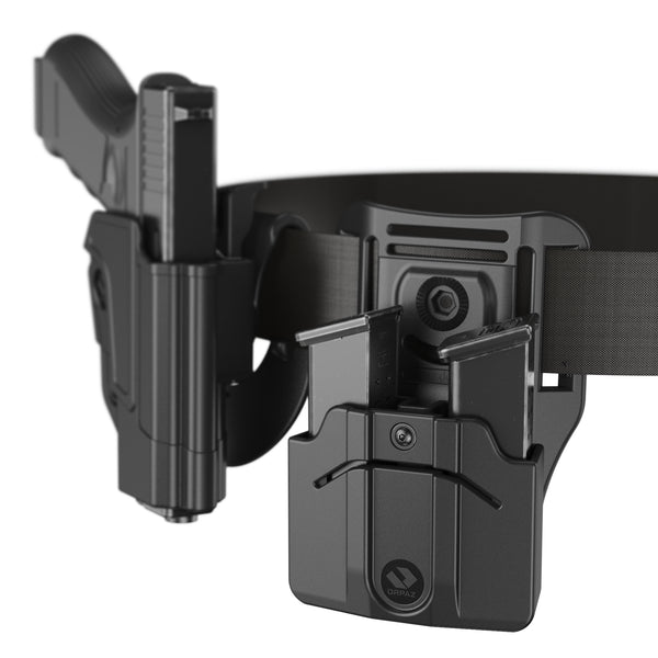 Orpaz HK Pistol Mag Pouch Compatible with Heckler & Koch P30SK V1 /V3 Magazine Holster for 0.40, 9mm Magazine Holder, Double Mag, Low-Ride