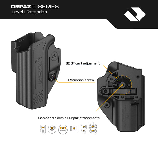 Orpaz IWI Masada Holster Left-Hand w/Masada Mag Pouch Level I OWB Paddle Holster