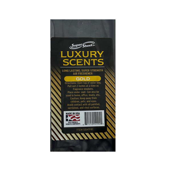 Super Sheet Under the Seat Car Air Fresheners Small Luxury Scents Gold: The Best Car Air Freshener and Odor Eliminators - Long Lasting, Super Strength Car Fresheners