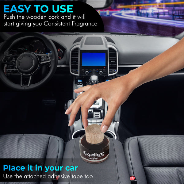 Tasotti Excellent Car Perfume Air Freshener, Luxury Car Air fresheners and Car Odor Eliminator, Long Lasting Scent Up to 75 Days, After Tabacco
