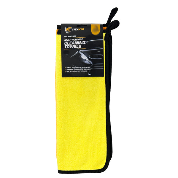 TrexNYC Microfiber Cleaning Towels, Soft & Durable Cleaning Towel - No Scratches, Superior Durability - Ideal for Cars and Housekeeping, 3 Count, 4 Packs