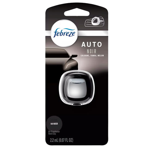 Febreze Car Air Freshener Vent Clip - Automotive Air Fresheners Noir Scent - Car Air fresheners and Odor Eliminator