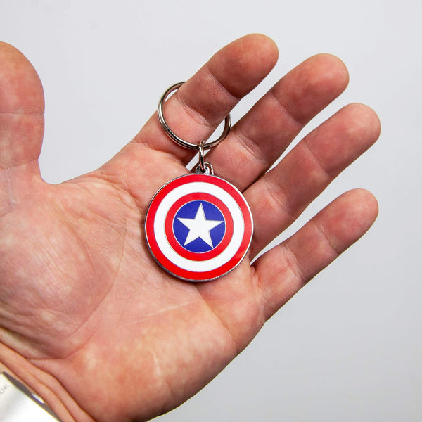Plasticolor Keychain, Marvel Captain America Logo - Marvel Keychain for Car Keys, and More