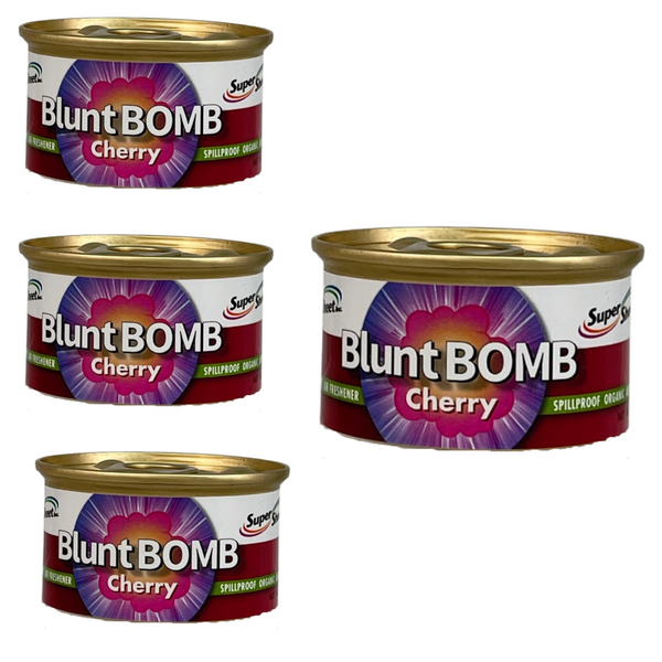 SuperSheet Car Air Freshener and Odor Neutralizer, Spillproof Can for Home and Car, Cherry, 4 Packs