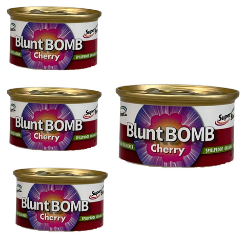 SuperSheet Car Air Freshener and Odor Neutralizer, Spillproof Can for Home and Car, Cherry, 4 Packs