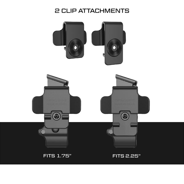 Orpaz G40 Pistol Mag Pouch Compatible with Glock 40 Magazine Holster for 0.40, 9mm Magazine Holder, Single Mag, Belt Clip