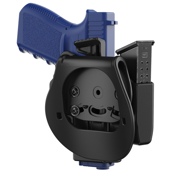 Orpaz G19 Left Handed Holster w/ Glock 19 Mag Pouch Level II OWB Paddle Holster