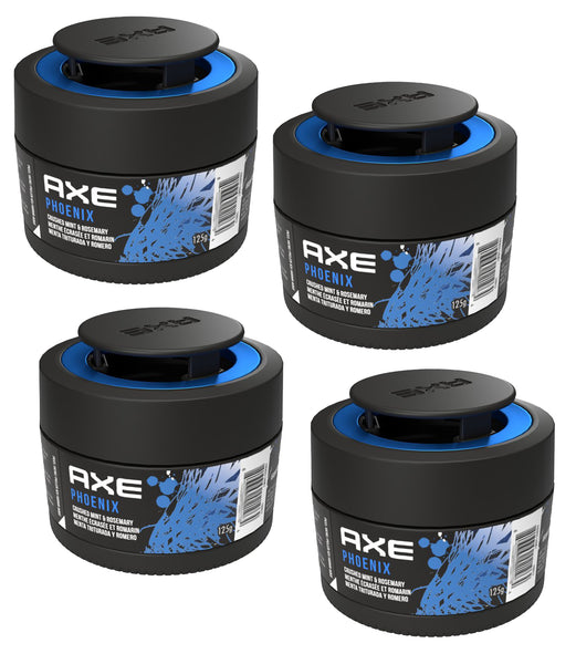 AXE Phoenix Car Air Freshener Gel Can - Odor Eliminator for Strong Odor - Long Lasting Fragrance & Effective Car Air Fresheners - Automotive Essential, 4.4 oz, 4 Packs
