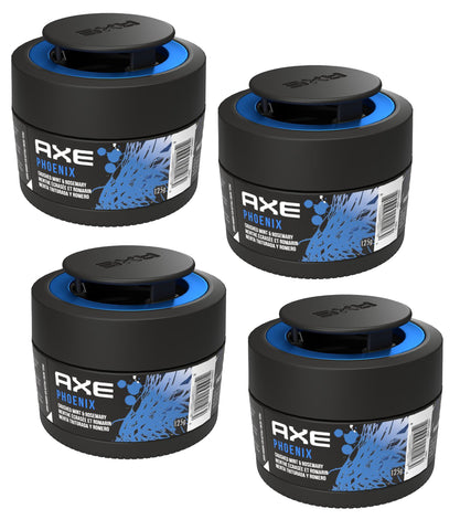 AXE Phoenix Car Air Freshener Gel Can - Odor Eliminator for Strong Odor - Long Lasting Fragrance & Effective Car Air Fresheners - Automotive Essential, 4.4 oz, 4 Packs